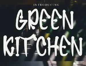 Green Kitchen Display font
