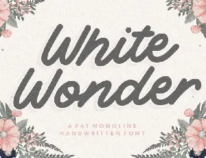 White Wonder Monoline Handwritten font