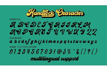 Handlock font