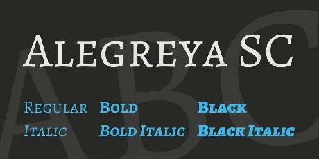 Alegreya SC font