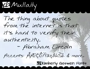 KG Mullally font