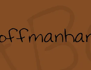 Hoffmanhand font