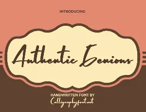 Authentic G Demo font