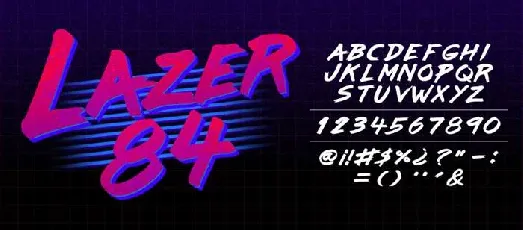 Lazer 84 font