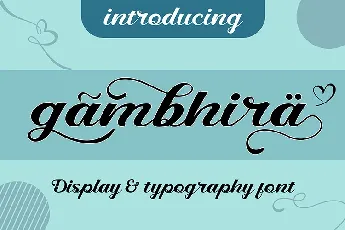 GAMBHIRA font