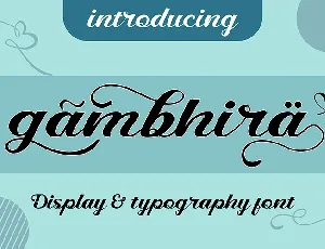 GAMBHIRA font