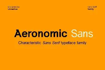 Aeronomic Sans font