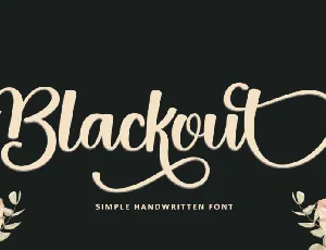 Blackout font