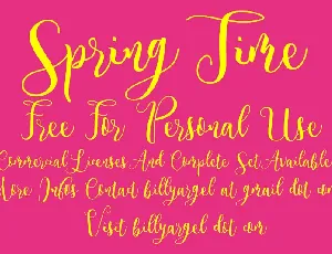 Spring Time Script font