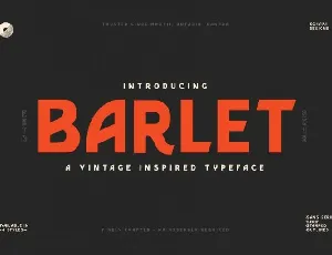 Barlet Typeface font