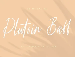 Plutoin Baff font