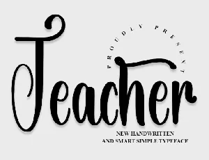 Teacher Typeface font