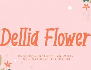 Dellia Flower Display font