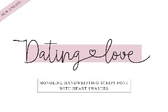 Dating Love - Personal Use font