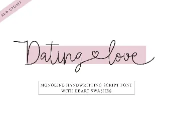 Dating Love - Personal Use font