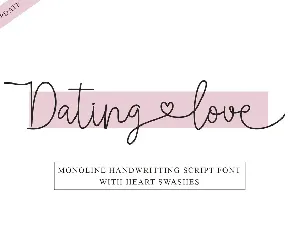 Dating Love - Personal Use font