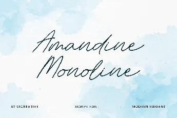 AmandineMonoline font