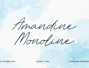 AmandineMonoline font