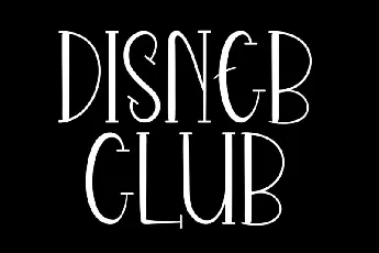 Disneb Club Display font