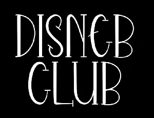Disneb Club Display font