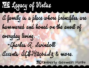 KG Legacy of Virtue font