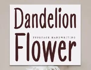 Dandelion Flower Display font