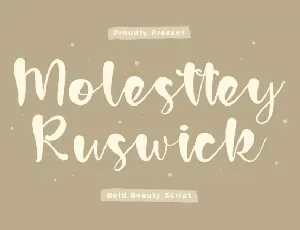 Molesttey Ruswick font