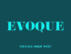 Evoque font