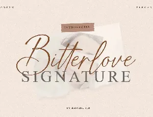 Bitterlove Script font