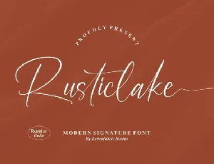 Rusticlake font