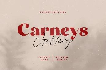 Carneys Gallery font