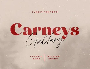 Carneys Gallery font