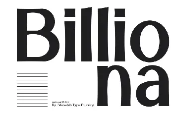 Billiona font