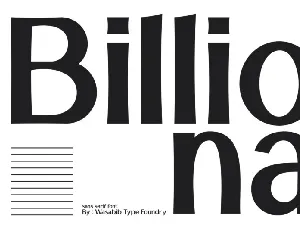 Billiona font