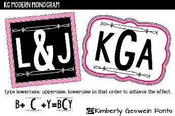 KG Modern Monogram font