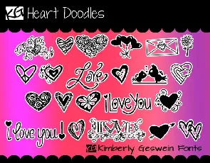 KG Heart Doodles font