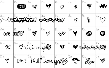 KG Heart Doodles font