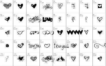 KG Heart Doodles font