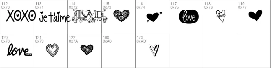 KG Heart Doodles font