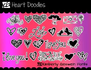 KG Heart Doodles font