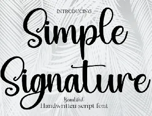 Simple Signature Typeface font