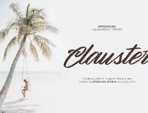 Clauster Brush font