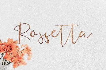 Rossetta Script font