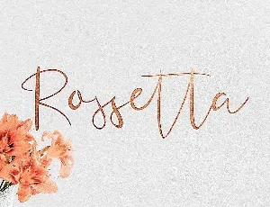 Rossetta Script font