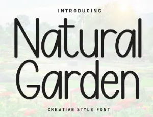 Natural Garden Display font