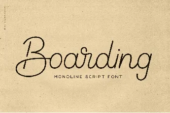 Boarding font