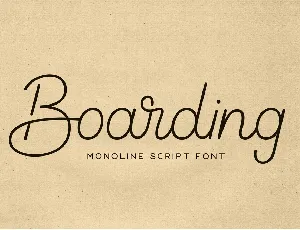 Boarding font