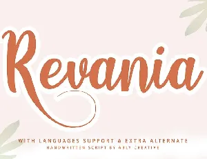 Revania demo font