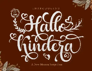 Hallo Kindera font