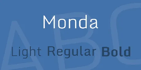 Monda font